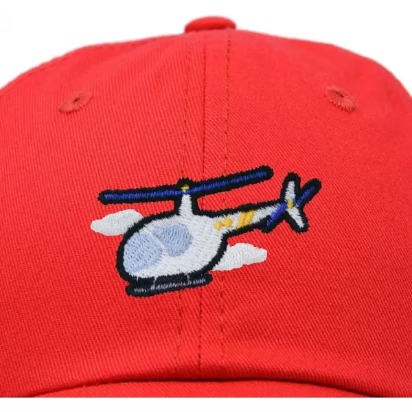 DALIX Helicopter Embroidered Dad Cap Cotton Baseball Hat Mens