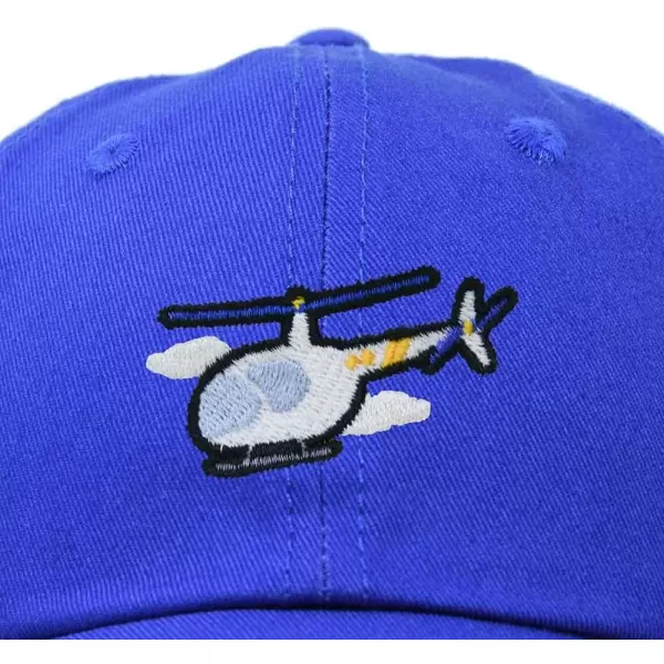 DALIX Helicopter Embroidered Dad Cap Cotton Baseball Hat Mens