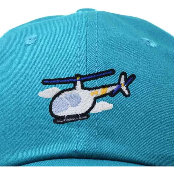 DALIX Helicopter Embroidered Dad Cap Cotton Baseball Hat Mens