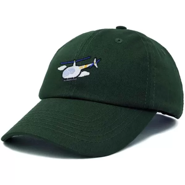 DALIX Helicopter Embroidered Dad Cap Cotton Baseball Hat Mens