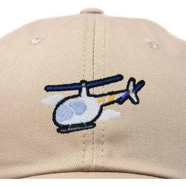 DALIX Helicopter Embroidered Dad Cap Cotton Baseball Hat Mens