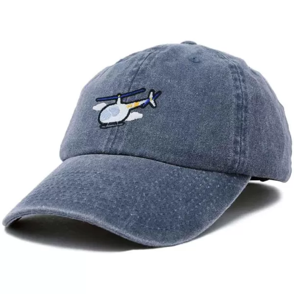 DALIX Helicopter Embroidered Dad Cap Cotton Baseball Hat Mens