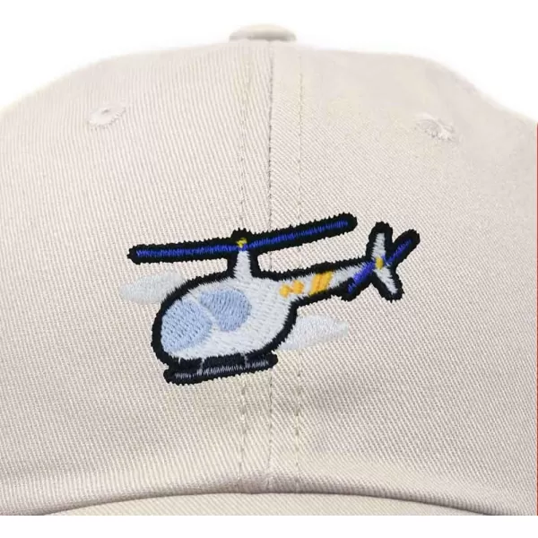 DALIX Helicopter Embroidered Dad Cap Cotton Baseball Hat Mens