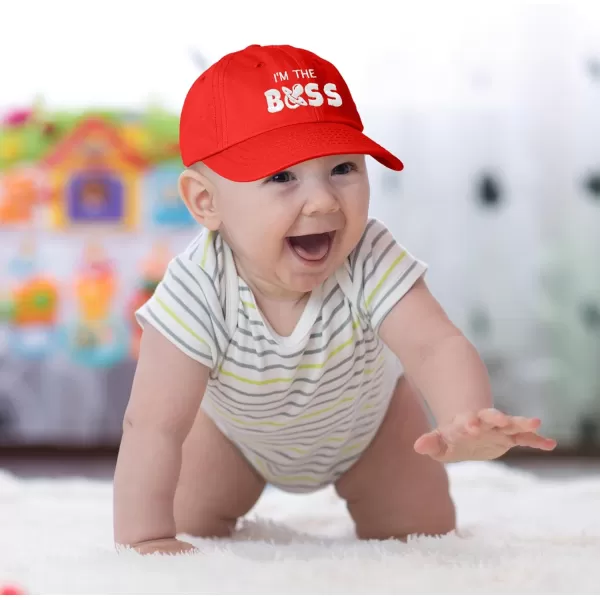 DALIX I'm The Boss Baby Hat Infant Baseball Cap for Baby Girls and Boys