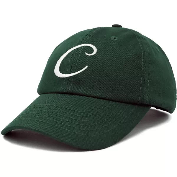 DALIX Initial Hat Letter C Womens Baseball Cap Monogram Cursive Embroider