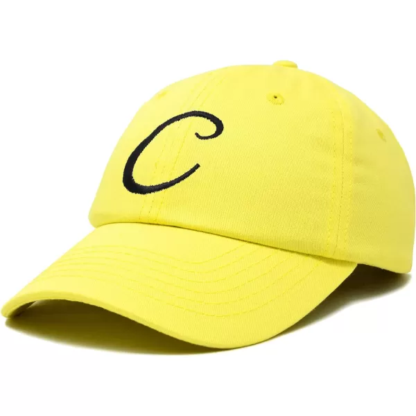 DALIX Initial Hat Letter C Womens Baseball Cap Monogram Cursive Embroider