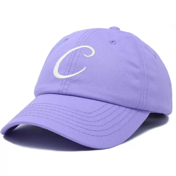 DALIX Initial Hat Letter C Womens Baseball Cap Monogram Cursive Embroider