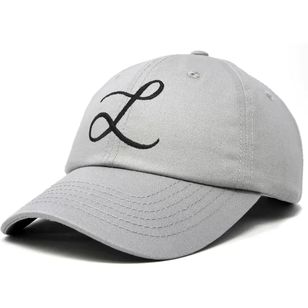 DALIX Initial Hat Letter L Womens Baseball Cap Monogram Cursive Embroider