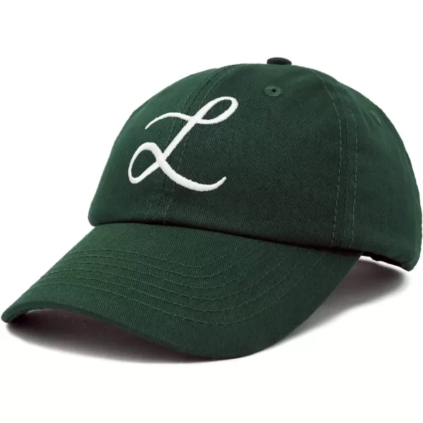 DALIX Initial Hat Letter L Womens Baseball Cap Monogram Cursive Embroider