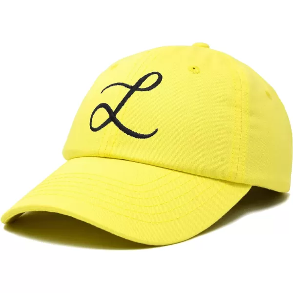 DALIX Initial Hat Letter L Womens Baseball Cap Monogram Cursive Embroider