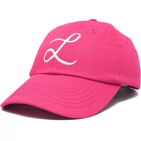 DALIX Initial Hat Letter L Womens Baseball Cap Monogram Cursive Embroider