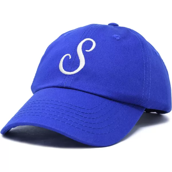 DALIX Initial Hat Letter S Womens Baseball Cap Monogram Cursive Embroider