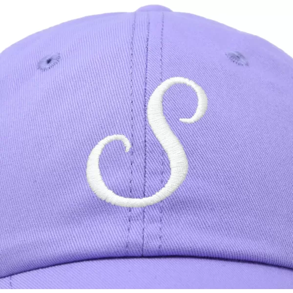 DALIX Initial Hat Letter S Womens Baseball Cap Monogram Cursive Embroider