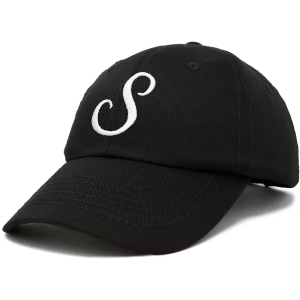 DALIX Initial Hat Letter S Womens Baseball Cap Monogram Cursive Embroider