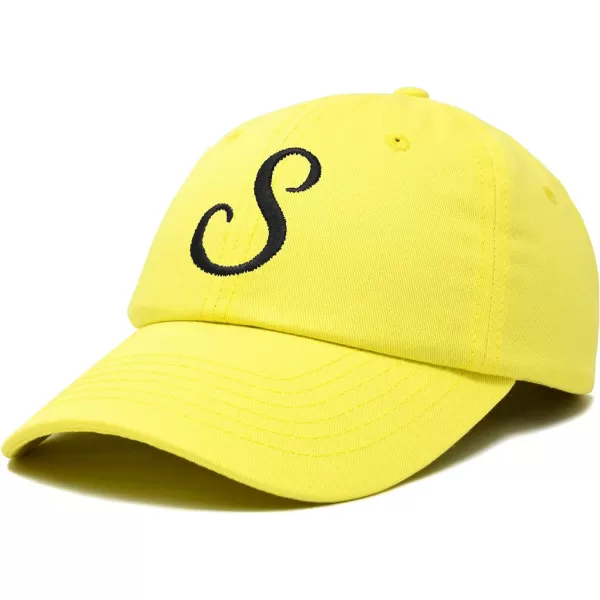 DALIX Initial Hat Letter S Womens Baseball Cap Monogram Cursive Embroider