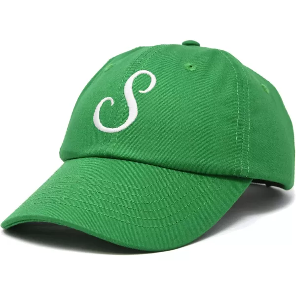 DALIX Initial Hat Letter S Womens Baseball Cap Monogram Cursive Embroider