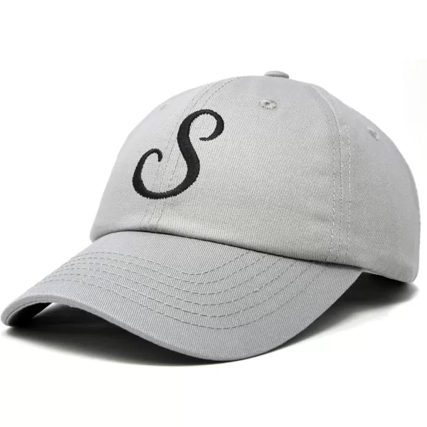 DALIX Initial Hat Letter S Womens Baseball Cap Monogram Cursive Embroider