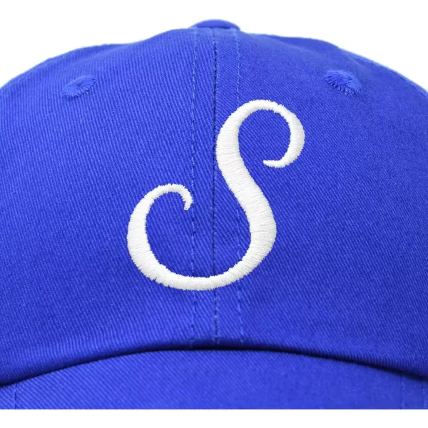 DALIX Initial Hat Letter S Womens Baseball Cap Monogram Cursive Embroider