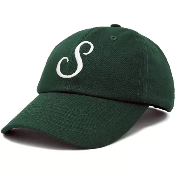 DALIX Initial Hat Letter S Womens Baseball Cap Monogram Cursive Embroider