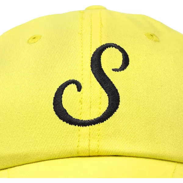 DALIX Initial Hat Letter S Womens Baseball Cap Monogram Cursive Embroider
