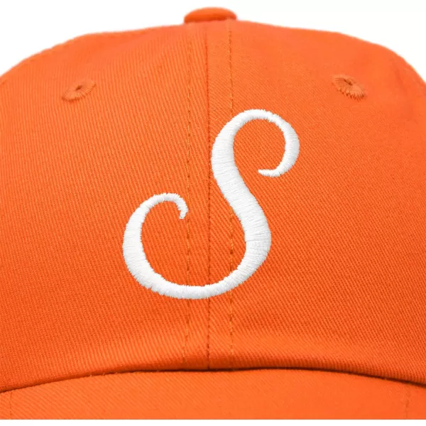 DALIX Initial Hat Letter S Womens Baseball Cap Monogram Cursive Embroider