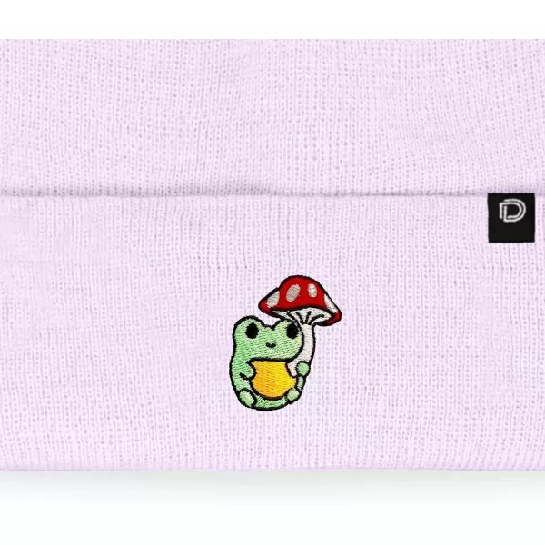 DALIX Mushroom Frog Embroidered Beanie Hat Cotton Cute Winter Fall Cap Womens