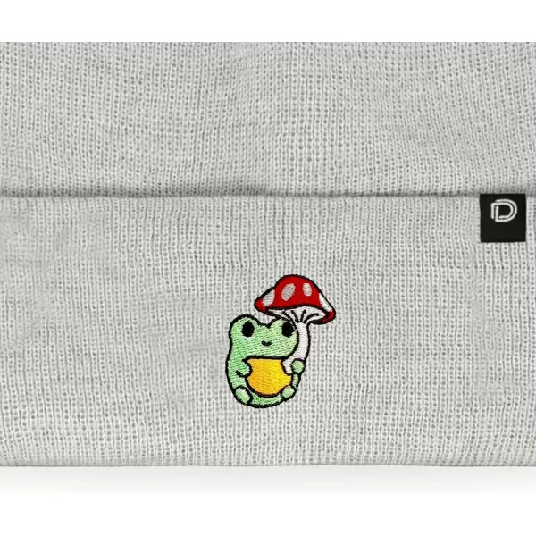 DALIX Mushroom Frog Embroidered Beanie Hat Cotton Cute Winter Fall Cap Womens