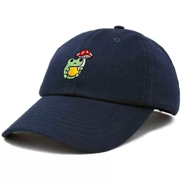 DALIX Mushroom Frog Embroidered Dad Cap Cotton Baseball Hat Women
