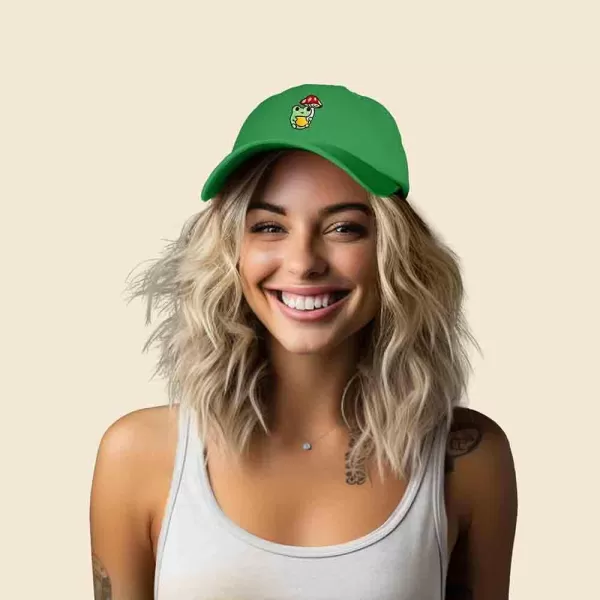 DALIX Mushroom Frog Embroidered Dad Cap Cotton Baseball Hat Women