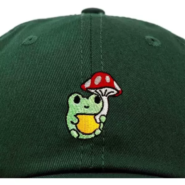 DALIX Mushroom Frog Embroidered Dad Cap Cotton Baseball Hat Women