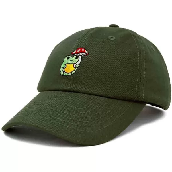 DALIX Mushroom Frog Embroidered Dad Cap Cotton Baseball Hat Women