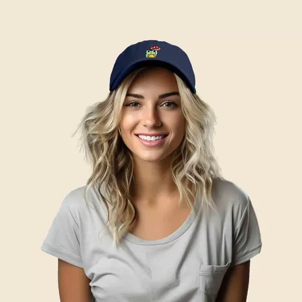 DALIX Mushroom Frog Embroidered Dad Cap Cotton Baseball Hat Women
