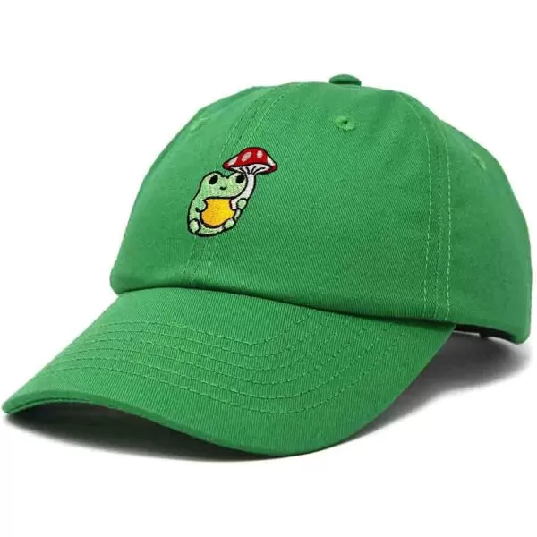 DALIX Mushroom Frog Embroidered Dad Cap Cotton Baseball Hat Women