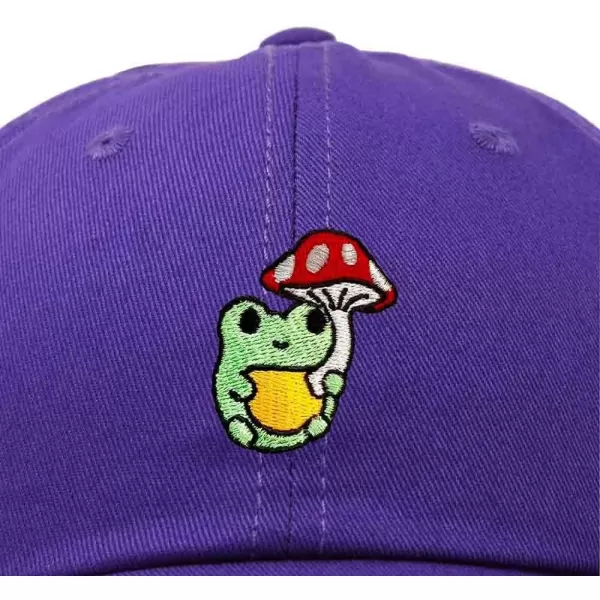 DALIX Mushroom Frog Embroidered Dad Cap Cotton Baseball Hat Women