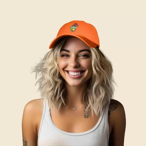DALIX Mushroom Frog Embroidered Dad Cap Cotton Baseball Hat Women