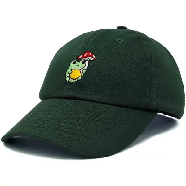 DALIX Mushroom Frog Embroidered Dad Cap Cotton Baseball Hat Women