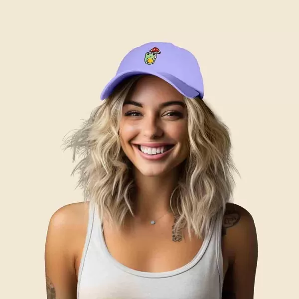 DALIX Mushroom Frog Embroidered Dad Cap Cotton Baseball Hat Women