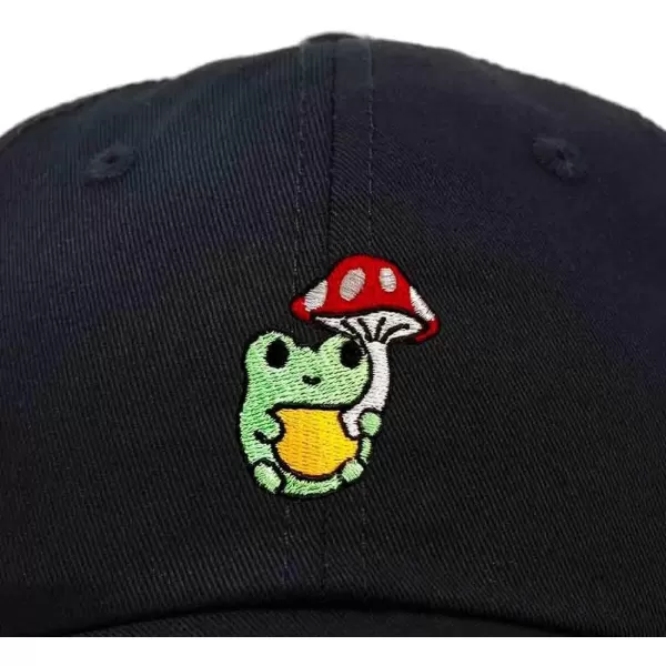 DALIX Mushroom Frog Embroidered Dad Cap Cotton Baseball Hat Women