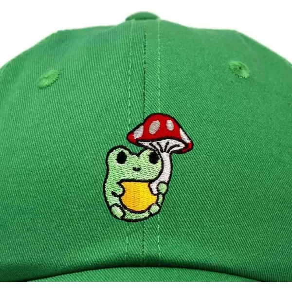 DALIX Mushroom Frog Embroidered Dad Cap Cotton Baseball Hat Women