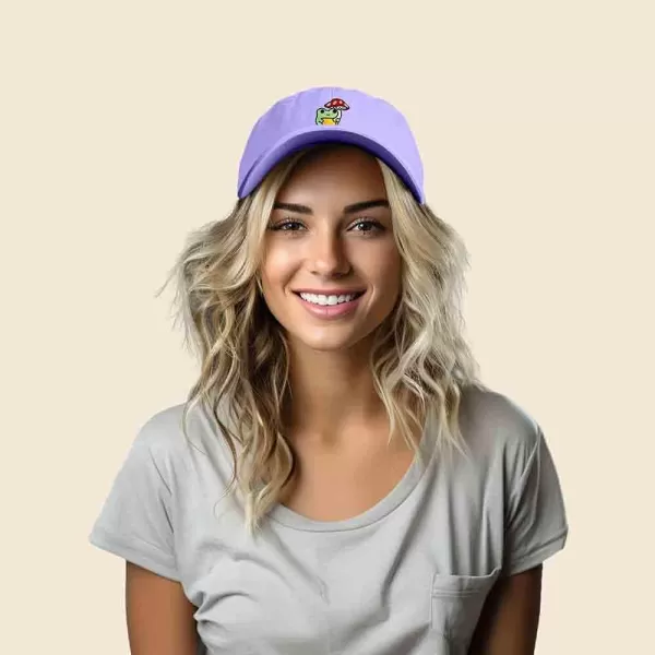 DALIX Mushroom Frog Embroidered Dad Cap Cotton Baseball Hat Women
