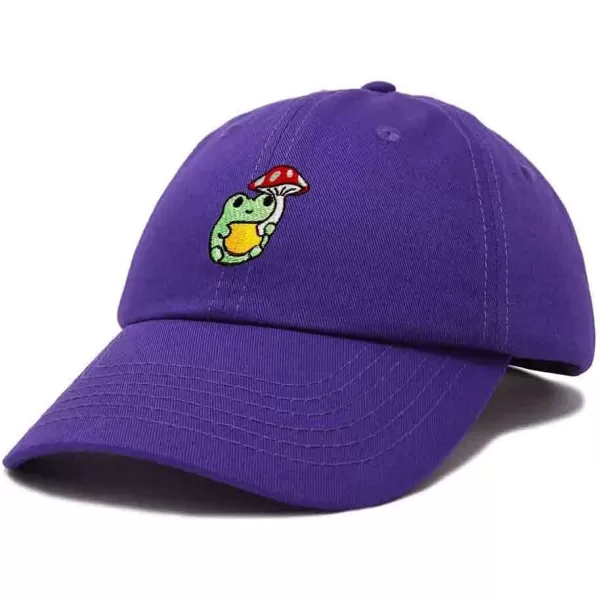 DALIX Mushroom Frog Embroidered Dad Cap Cotton Baseball Hat Women