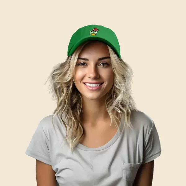 DALIX Mushroom Frog Embroidered Dad Cap Cotton Baseball Hat Women