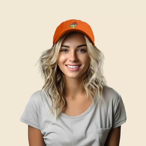 DALIX Mushroom Frog Embroidered Dad Cap Cotton Baseball Hat Women