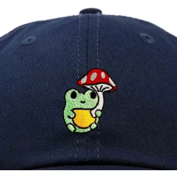 DALIX Mushroom Frog Embroidered Dad Cap Cotton Baseball Hat Women