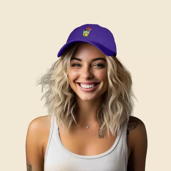 DALIX Mushroom Frog Embroidered Dad Cap Cotton Baseball Hat Women
