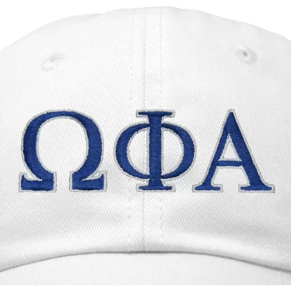 DALIX Omega Phi Alpha Greek Letters Hat Womens Embroidered Baseball Cap