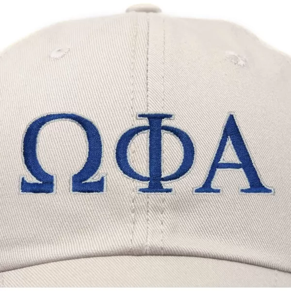 DALIX Omega Phi Alpha Greek Letters Hat Womens Embroidered Baseball Cap