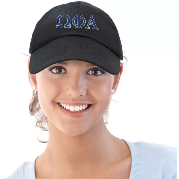 DALIX Omega Phi Alpha Greek Letters Hat Womens Embroidered Baseball Cap