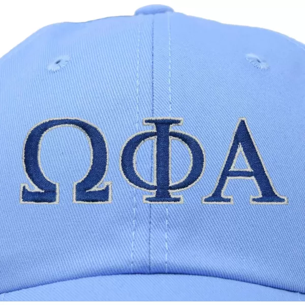 DALIX Omega Phi Alpha Greek Letters Hat Womens Embroidered Baseball Cap