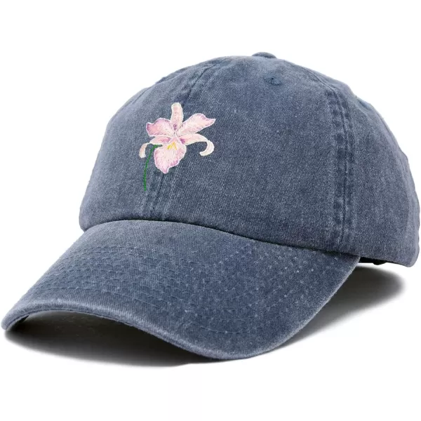 DALIX Orchid Hat Womens Floral Baseball Cap Washed